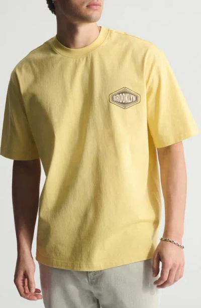 Brooklyn Industries Relaxed Vintage Graphic T-shirt In Yellow