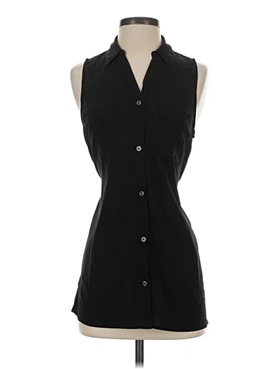Pre-owned Brooklyn Industries Sleeveless Button Down Shirt In Black