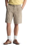 Brooklyn Industries Stretch Cotton Cargo Shorts In Gray