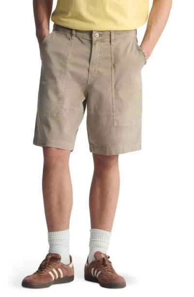 Brooklyn Industries Stretch Cotton Cargo Shorts In Gray