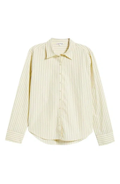 Brooklyn Industries Stripe Button-up Top In Yellow