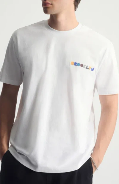 Brooklyn Industries Water Tower Graphic T-shirt In White