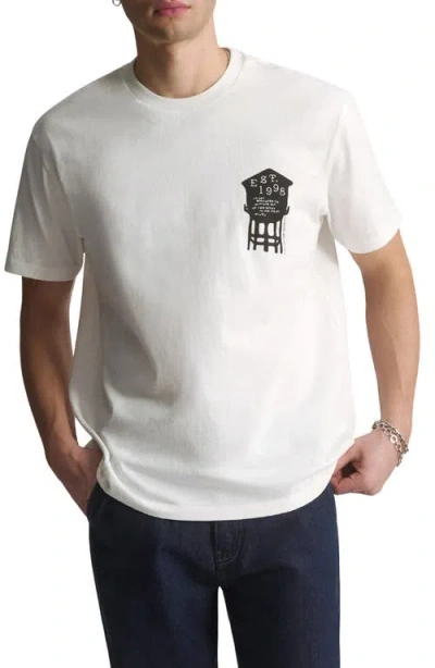 Brooklyn Industries Water Tower Graphic T-shirt In White