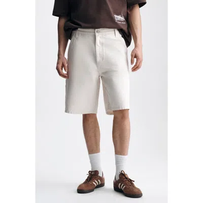 Brooklyn Industries Williamsburg Relaxed Fit Canvas Carpenter Shorts In White
