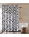 Brooklyn Loom Ava Floral Shower Curtain In Black