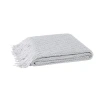 Brooklyn Loom Woven Texture Solid Light Blue Throw In Cool Gray