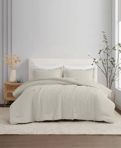 Brooklyn Loom Brookyln Loom 100% Linen Cover 3-pc. Comforter Set, Full/queen In Natural