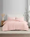 Brooklyn Loom Solid Linen 3pc Comforter Set In Blush