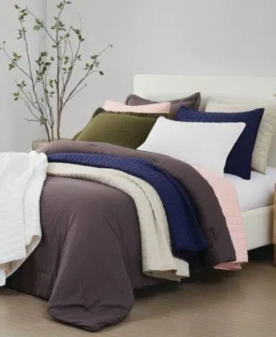 Brooklyn Loom Brookyln Loom 100 Linen Cover Comforter Sets In Charcoal