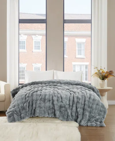 Brooklyn Loom Bubble Bed Blanket, King In Black