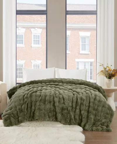 Brooklyn Loom Bubble Bed Blanket, Twin/twin Xl In Green