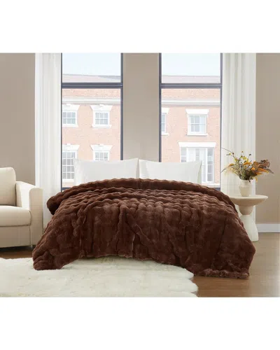 Brooklyn Loom Bubble Brown Blanket