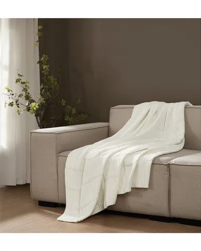BROOKLYN LOOM BROOKLYN LOOM CHENILLE GRID KNIT THROW