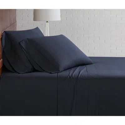 Brooklyn Loom Classic 200 Thread Count 100% Cotton Sheet Set In Black