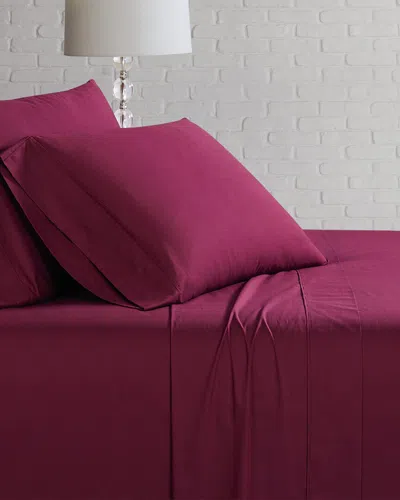 Brooklyn Loom Classic Cotton Sheet Set In Burgundy