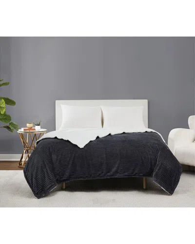 Brooklyn Loom Corduroy Blanket In Gray