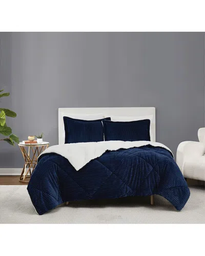 Brooklyn Loom Corduroy Comforter Set In Blue