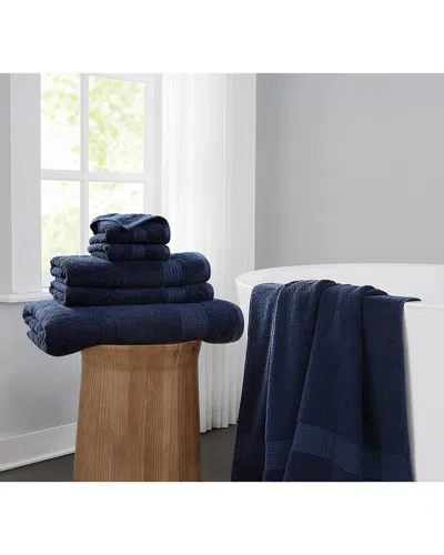 Brooklyn Loom Cotton Tencel 6pc Towel Set In Blue