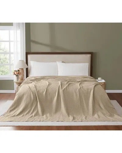 Brooklyn Loom Cotton Waffle Family Blanket In Neutral