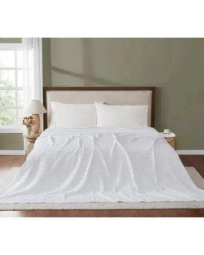 Brooklyn Loom Cotton Waffle Family Blanket In White