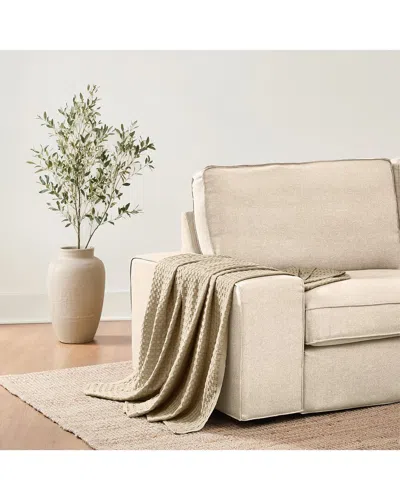 Brooklyn Loom Cotton Waffle Throw In Animal Print