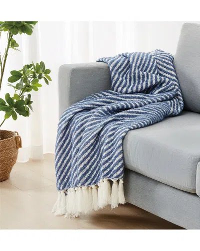 Brooklyn Loom Diagonal Chenille Stripe Throw