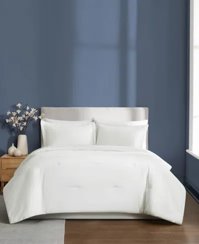 Brooklyn Loom Essential Cotton 3-piece Comforter Set, Full/queen In White