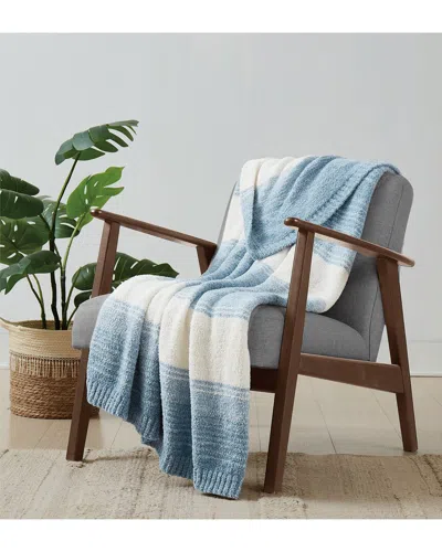Brooklyn Loom Feathered Ombre Blue Throw