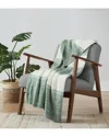 Brooklyn Loom Feathered Ombre Green Throw In Green