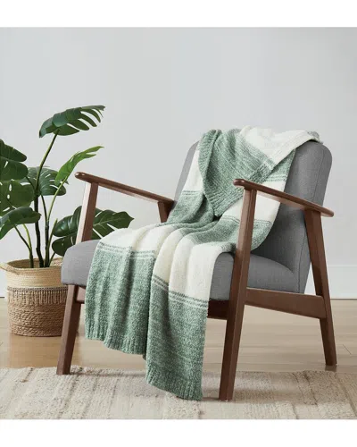 Brooklyn Loom Feathered Ombre Green Throw