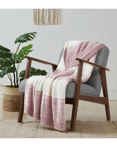 Brooklyn Loom Feathered Ombre Pink Throw
