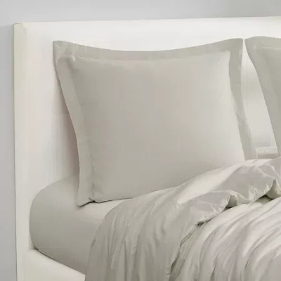 Brooklyn Loom Flax Linen Euro Sham In Gray