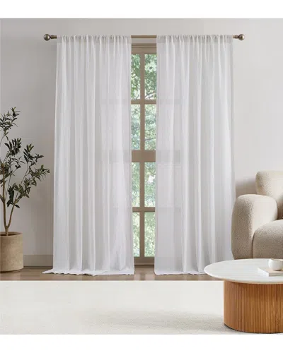 Brooklyn Loom Flax Linen Window Curtain In White