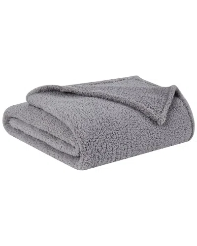 Brooklyn Loom Fluffy Throw In Grey