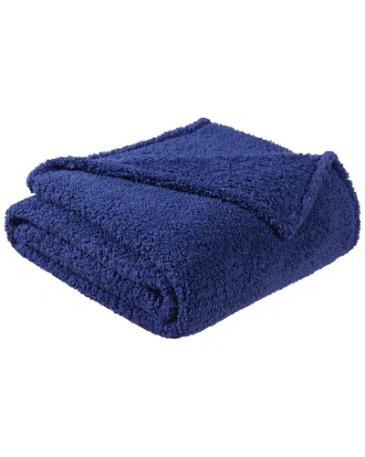 Brooklyn Loom Fluffy Throw In Navy