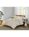 Brooklyn Loom Hayward Stripe Comforter Set In Brown