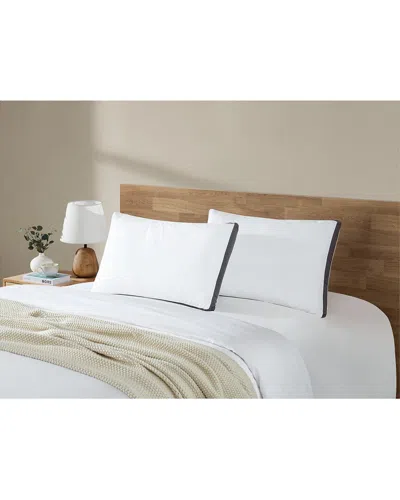 Brooklyn Loom Hotel Gusset 2-pack Bed Pillows In White