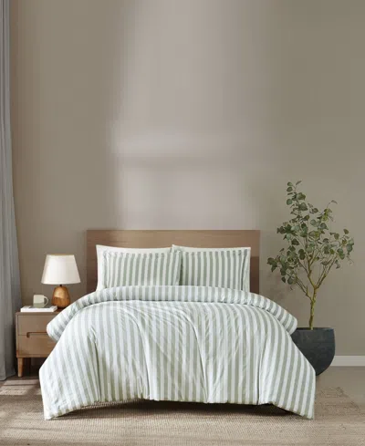Brooklyn Loom Levi Stripe 3-piece Duvet Cover Set, Full/queen In Multi