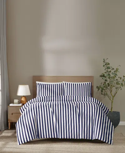 Brooklyn Loom Levi Stripe 3-piece Duvet Cover Set, King In Multi