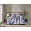 Brooklyn Loom Levi Stripe Comforter Set In White,navy