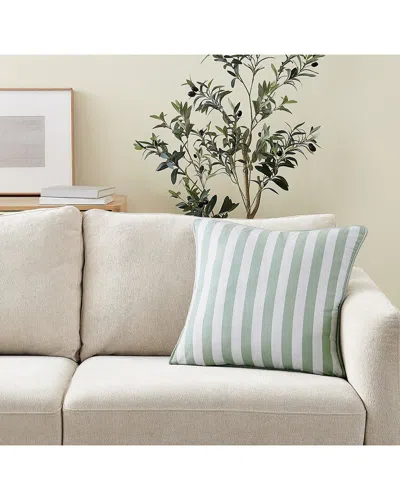 Brooklyn Loom Levi Stripe Decorative Pillow In Green