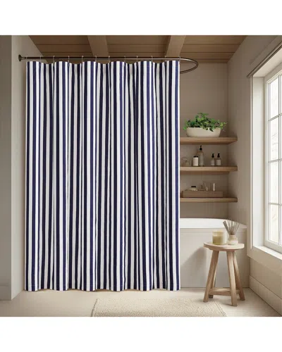 Brooklyn Loom Levi Stripe Shower Curtain In Blue