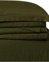 Brooklyn Loom Linen Olive Green Sheet Set Sheet Set