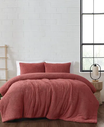 Brooklyn Loom Marshmallow Sherpa 3-pc. Comforter Set, Full/queen In Pink