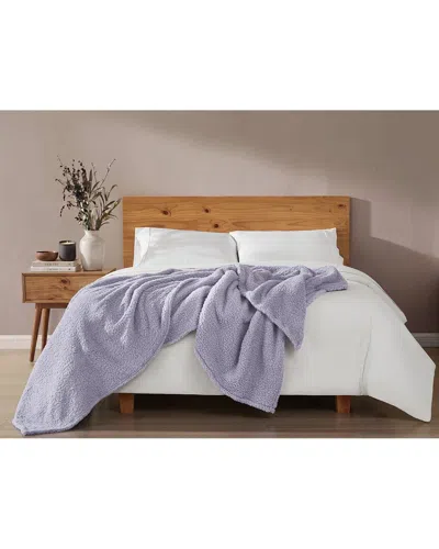 Brooklyn Loom Marshmallow Sherpa Blanket In Blue