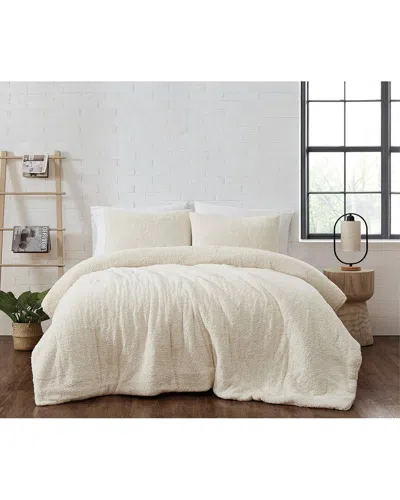 Brooklyn Loom Marshmallow Sherpa Comforter Set In White