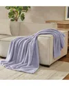Brooklyn Loom Marshmallow Sherpa Throw In Blue