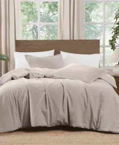Brooklyn Loom Matte Cotton Velvet 3 Piece Duvet Cover Sets In Brown