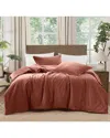 Brooklyn Loom Matte Cotton Velvet Comforter Set In Brown