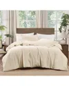 Brooklyn Loom Matte Cotton Velvet Comforter Set In White